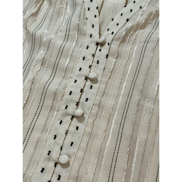 Tribal Jeans Mixed Media Blouse Top 5608  French Oak Size Large - Picture 5 of 12